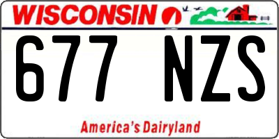 WI license plate 677NZS