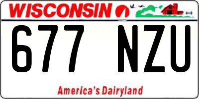 WI license plate 677NZU