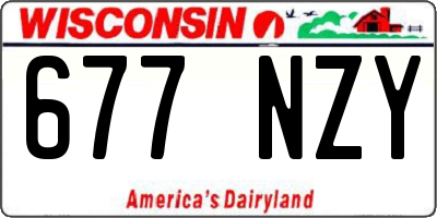 WI license plate 677NZY