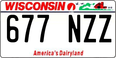 WI license plate 677NZZ