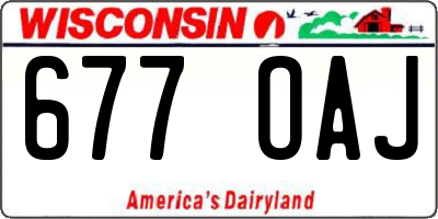 WI license plate 677OAJ