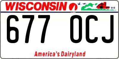 WI license plate 677OCJ