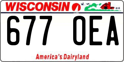WI license plate 677OEA