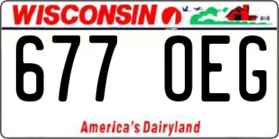 WI license plate 677OEG