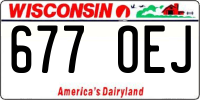 WI license plate 677OEJ