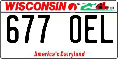WI license plate 677OEL