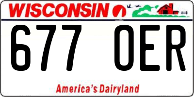 WI license plate 677OER