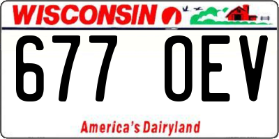 WI license plate 677OEV
