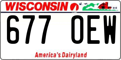 WI license plate 677OEW