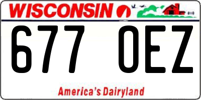 WI license plate 677OEZ