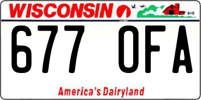 WI license plate 677OFA