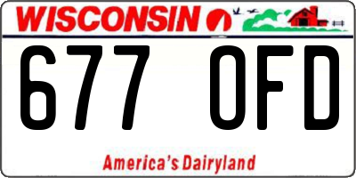 WI license plate 677OFD