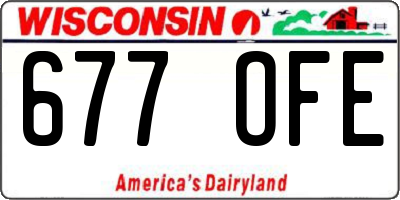 WI license plate 677OFE