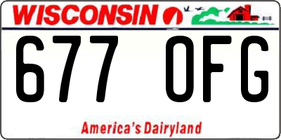 WI license plate 677OFG