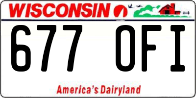 WI license plate 677OFI