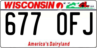 WI license plate 677OFJ