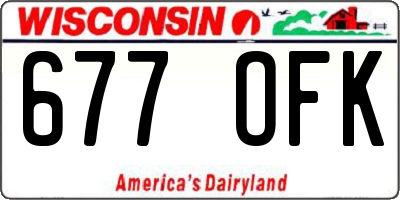 WI license plate 677OFK