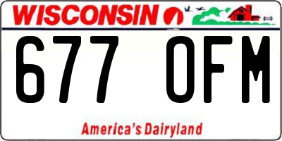 WI license plate 677OFM