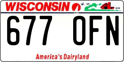 WI license plate 677OFN