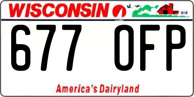 WI license plate 677OFP