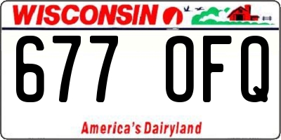 WI license plate 677OFQ
