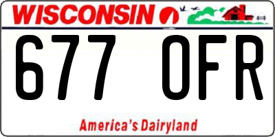 WI license plate 677OFR