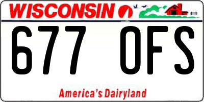 WI license plate 677OFS