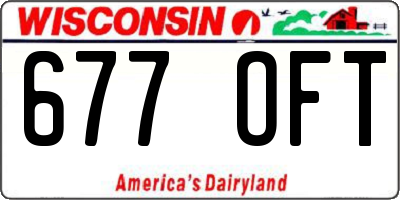 WI license plate 677OFT