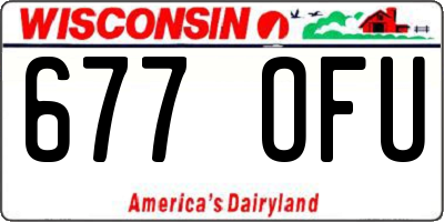 WI license plate 677OFU