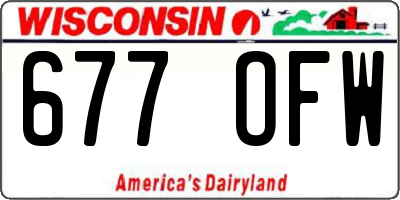 WI license plate 677OFW