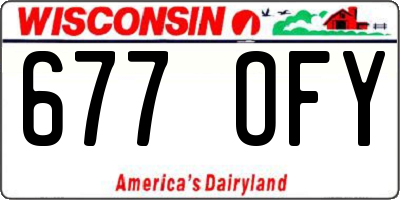 WI license plate 677OFY