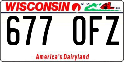 WI license plate 677OFZ