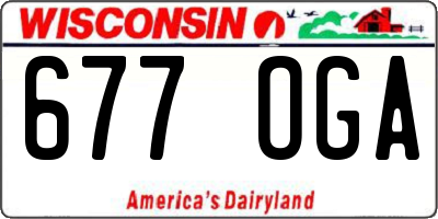 WI license plate 677OGA