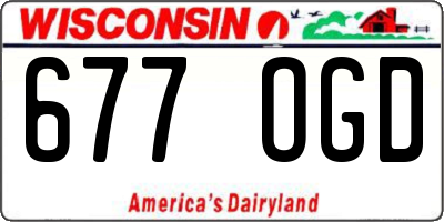 WI license plate 677OGD