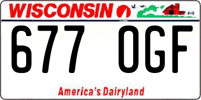 WI license plate 677OGF