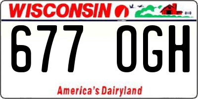 WI license plate 677OGH