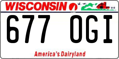 WI license plate 677OGI