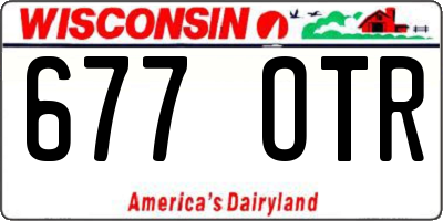 WI license plate 677OTR