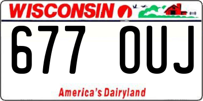 WI license plate 677OUJ