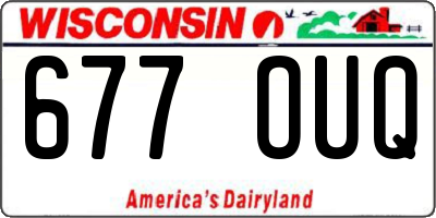 WI license plate 677OUQ