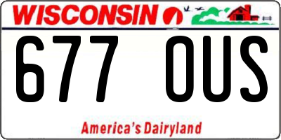 WI license plate 677OUS