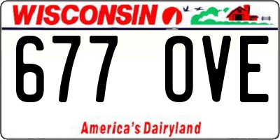 WI license plate 677OVE