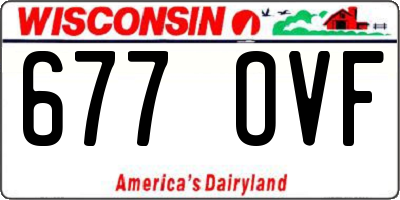 WI license plate 677OVF