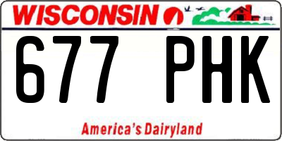 WI license plate 677PHK