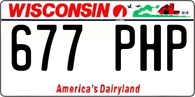 WI license plate 677PHP