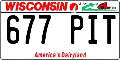 WI license plate 677PIT