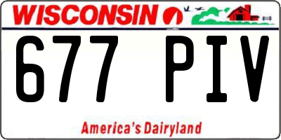 WI license plate 677PIV