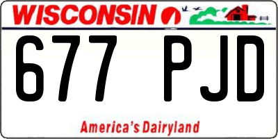 WI license plate 677PJD