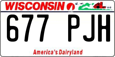 WI license plate 677PJH