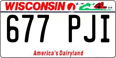 WI license plate 677PJI